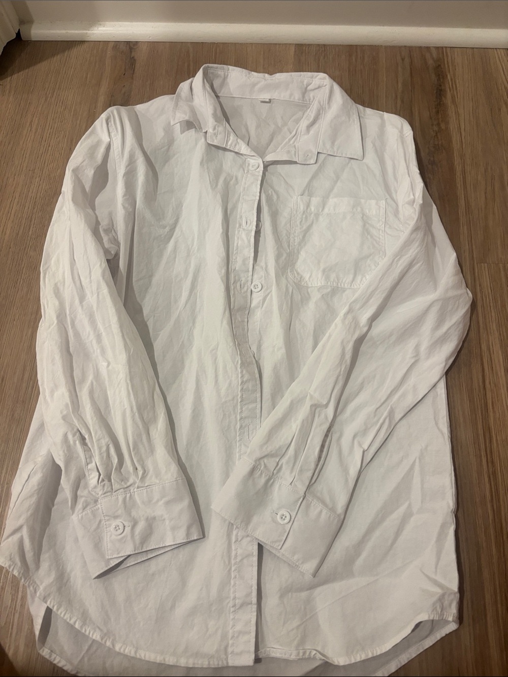 Amazon White Button-Down Cotton Shirt